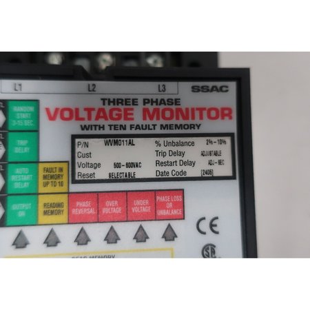 Abb Three Phase Voltage Monitor 500-600V-Ac WVM011AL